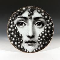 Piero Fornasetti Rosenthal Porcelain Themes And Variations Plate,  Motiv Number 25, Lady Bacchus