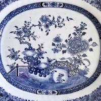 Chinese Export Porcelain Blue & White Massive Dish, Circa 1770  