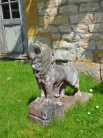 An early 20th century marble lion