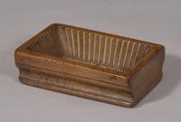 S/5597 Antique Treen 19th Century Sycamore Butter Mould