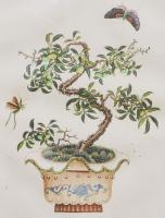 set of six Chinese paintings on silk
