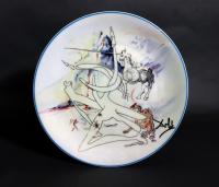 Six Limoges Transfer-Printed Porcelain Cabinet Plates Designed by Salvador Dali