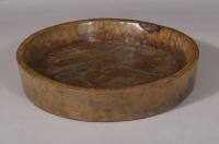 S/5596 Antique Treen 19th Century Dug Out Hardwood Serving Dish