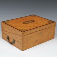 Regency Satinwood Inlaid Writing Box