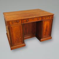 18th Century Mahogany Free Standing Library Desk