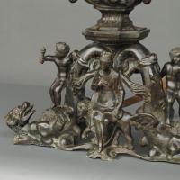 Fantastic Large Pair of 19th Century Italian Bronze Andirons
