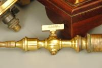 19th Century Brass And Mahogany Vacuum Pump