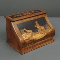 19th Century Marquetry Italian Letter Casket