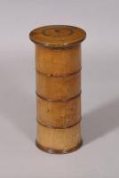 S/5641 Antique Treen 19th Century Four Tier Sycamore Spice Tower