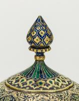 Enamelled Silver Gilt Bowl and Cover