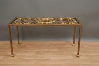 French Gilt Cast Iron Coffee Tables