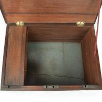 A mahogany strong box made for the Ovenden Female Society, Instituted May 1809