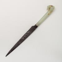 A Small Jade Dagger with the Head of an Ibex