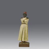 Early 20th Century Orientalist Sculpture"Whirling Dervish 1" by Franz Bergman