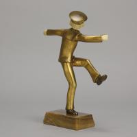Early 20th Century Art Deco Chryslephantine Sculpture entitled "Yo-Yo" by Gallo