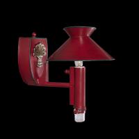 A Pair of Red Tole Wall Lights