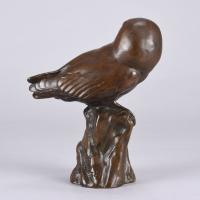 20th Century Animalier "Resting Owl" by H Sieloff