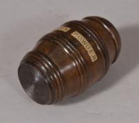 S/5640 Antique Treen Early 19th Century Walnut Vesta Case