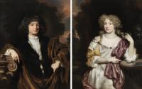 A pair of Dutch 17th century portraits of a husband and wife by Nicolaes Maes (1634-1693)