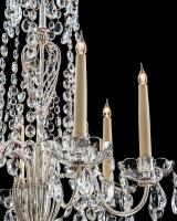 A Pair of Silvered and Crystal Chandeliers by Osler & Faraday
