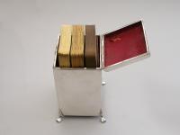 Edwardian silver three-pack Playing Cards Box