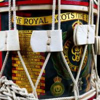 The Royal Scots (The Royal Regiment) Presentation Drum, 1980