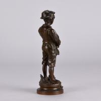 Late 19th Century French Bronze Sculpture entitled Broken Jug by Charles Anfrie