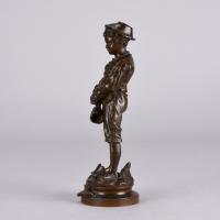 Late 19th Century French Bronze Sculpture entitled Broken Jug by Charles Anfrie