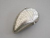 Victorian Novelty Silver Mussel Shell Vesta Case