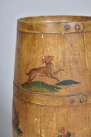 Painted Folk Art Barrel