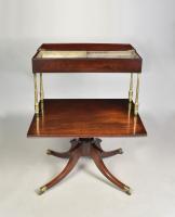 An unusual pair of brass mounted mahogany tables, c.1810