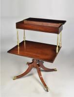 An unusual pair of brass mounted mahogany tables, c.1810