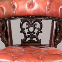 Mid-19th Century Carved Mahogany Desk Chair