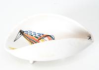 Mid century Roger Capron ceramic vide poche with bird motif