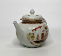 Chinese porcelain teapot, Meissen style, circa 1750, Qianlong Period