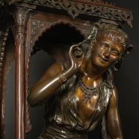 An Orientalist Lifesize Figural Bronze Statue. Attributed to Louis Hottot (French, 1834-1906)