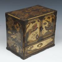 Meiji Japanese Lacquer Table Cabinet