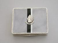 George V Silver & Guilloche Enamel Compact- The Artists Rifles