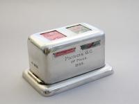 Edwardian Silver Double Coil Dispenser Stamp Box - Golfing Interest