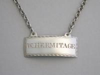 George III Irish Silver Wine Label 'W.Hermitage'