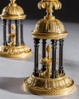An Exceptional Pair of Regency Temple Candelabras