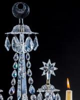 A Pair of George III Cut Glass Candelabra by William Parker
