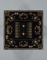 19th Century Chinese Export Black Lacquer and Gilt Decorated Games Tables
