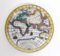 Piero Fornasetti Ceramic Coasters Antichi Planisferi- Anchient Maps, 1950-60s.