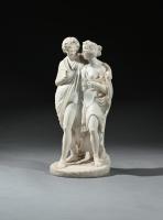 Fine Italian Early 19th Century Marble Group of Bacchus and Ariadne After the Antique, Attributed to Carlo Albacini circa 1800