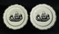 Liverpool Pearlware Ship Plates