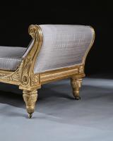 Morel and Hughes Regency Carved Giltwood Daybed Likely Made for Badminton House Circa 1810