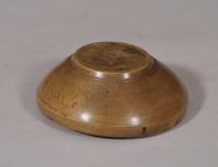 S/5716 Antique Treen Early 19th Century Sycamore Child's Cawl Bowl