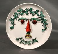 Piero Fornasetti Ceramic Arcimboldesca-Motif Vegetable Face Plates