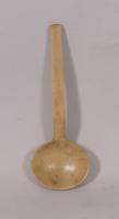 S/5694 Antique Treen 19th Century Welsh Sycamore Cawl Spoon